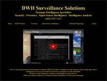 Tablet Screenshot of dwhsurveillancesolutions.com